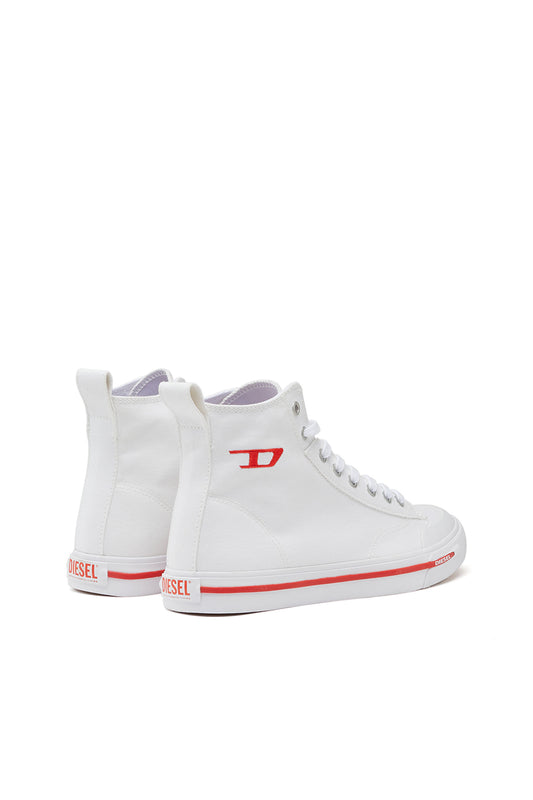 High-top canvas sneakers with oval patch (2)