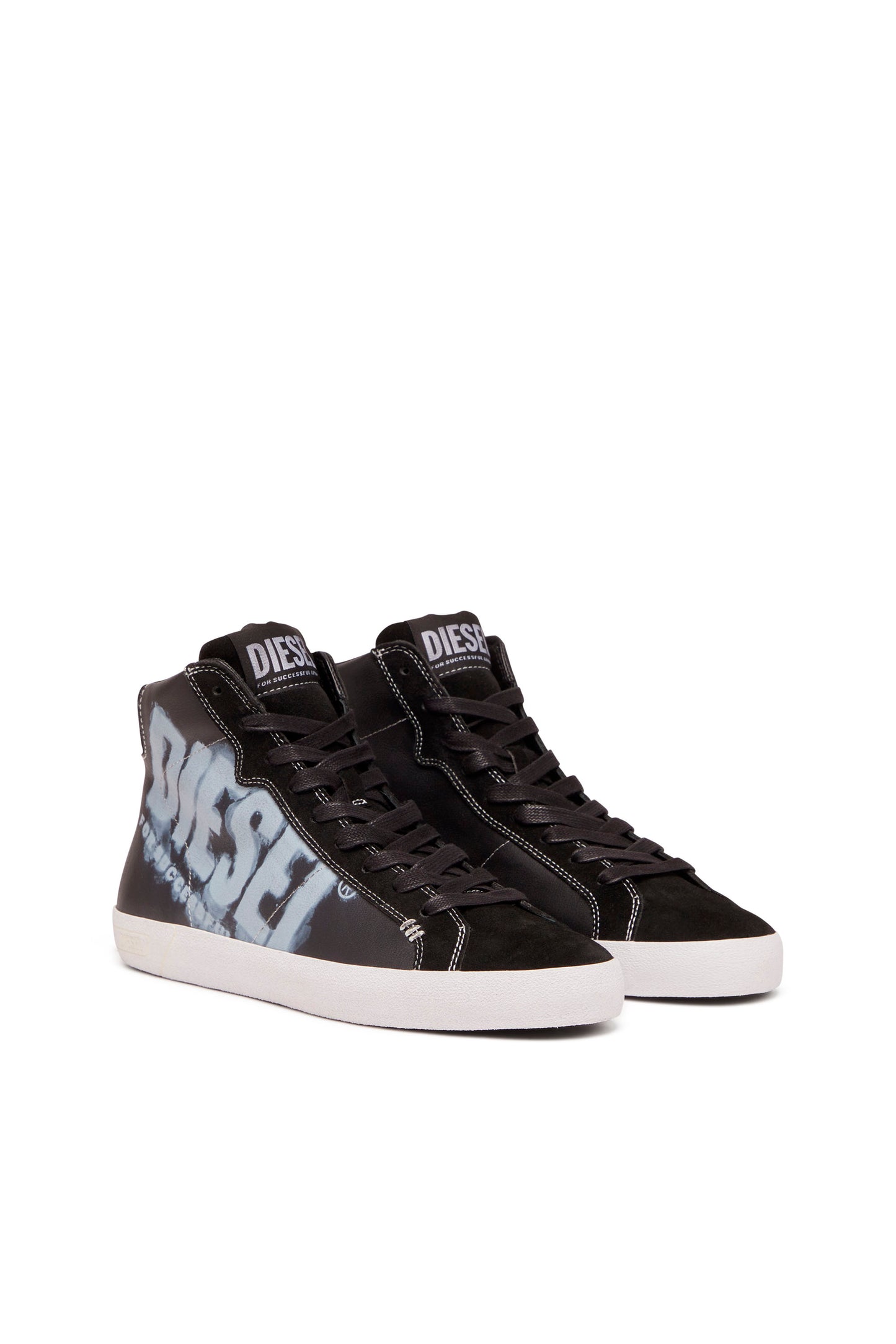 S-Leroji Mid X - High-top sneakers with bleeding logo (1)