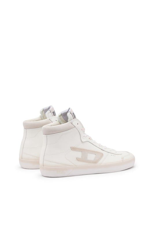 S-Leroji Mid - Leather high-top sneakers with colour bleed (2)
