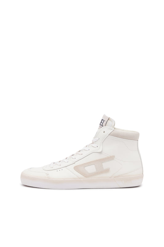 S-Leroji Mid - Leather high-top sneakers with colour bleed (6)