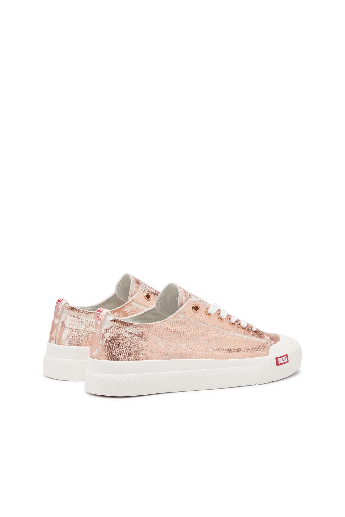 S-Athos Low W - Distressed sneakers in metallic canvas (2)