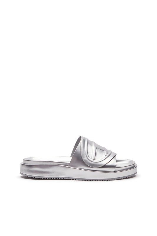 Sa-Slide D-Metallic slide sandals with Oval D strap & 8058992505043 & 8058992505067 & 8058992505081