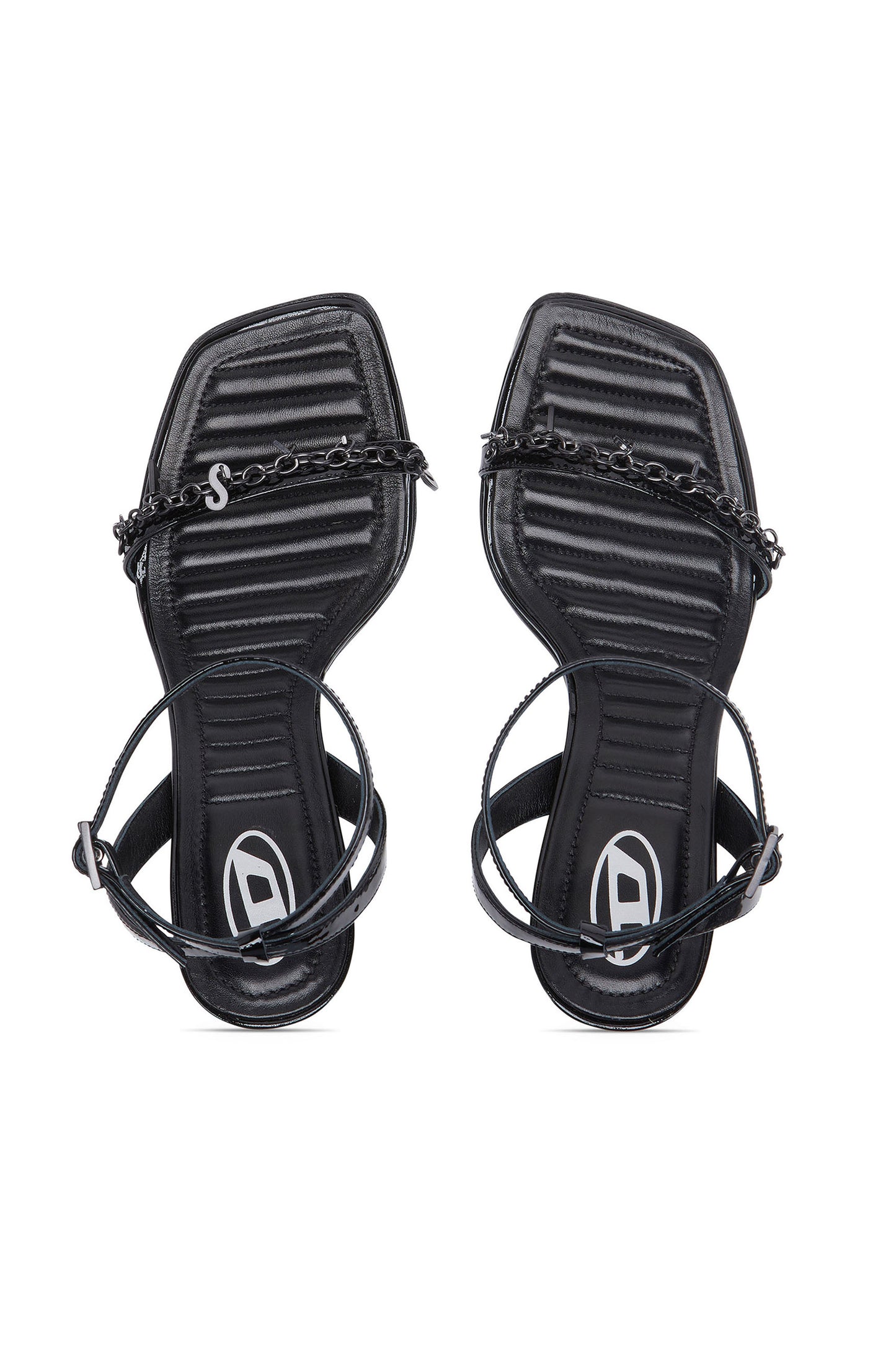 D-Vina Sdl - Strappy sandals in metallic leather (3)