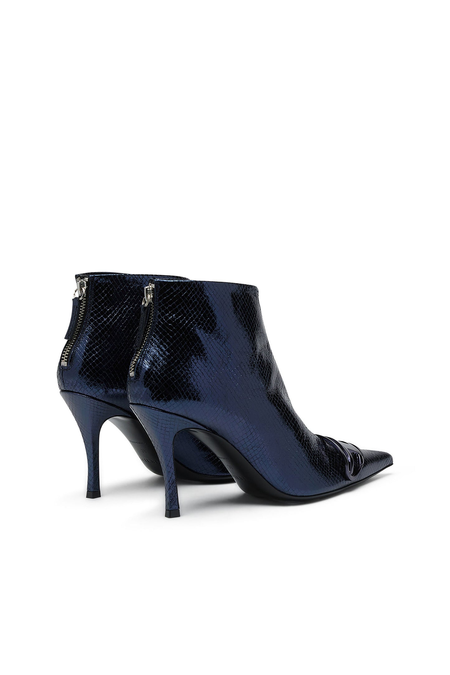 D-Venus-Patent snake-effect ankle boots (2)