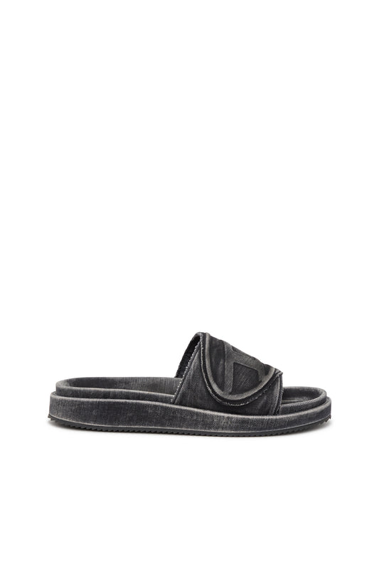 Sa-Slide D-Denim slides with embossed strap